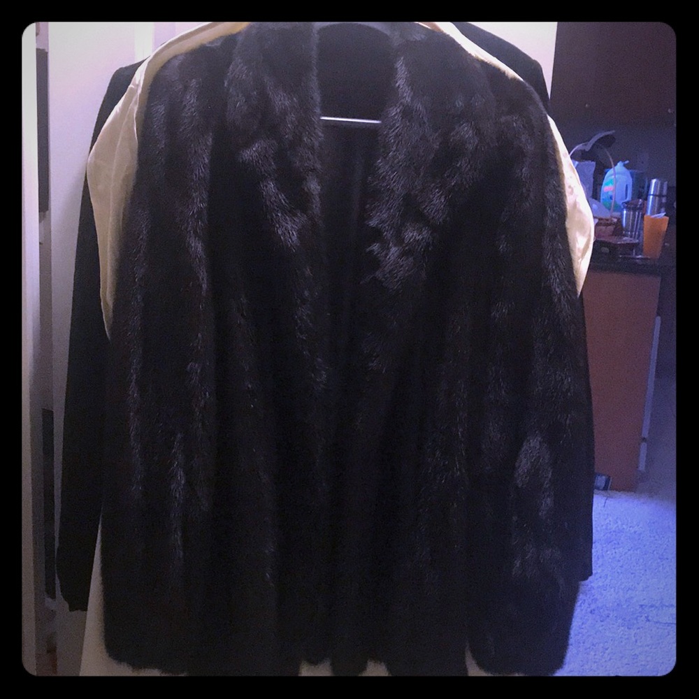 Black mink coat
